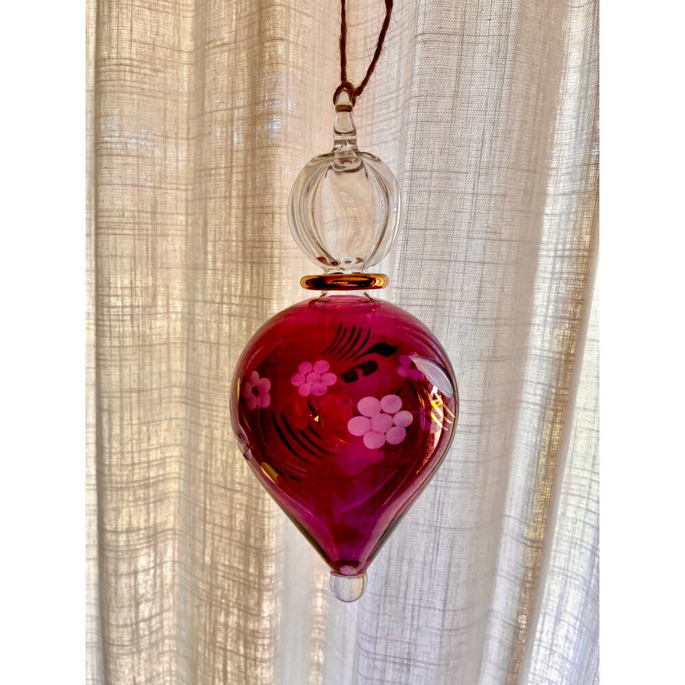 Egyptian Hand Blown Glass Christmas Ornament